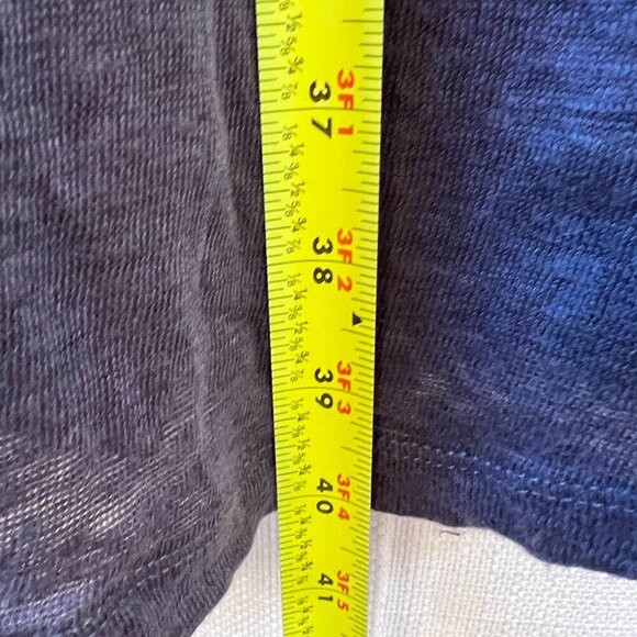 VINCE Women's Blue Henley Drawstring Waist Shirt Dress Roll Tab Sleeve Sz Small - Picture 7 of 11